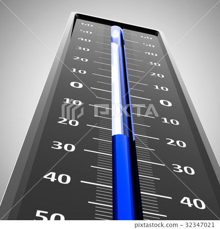 Thermometer frost close-up 32347021