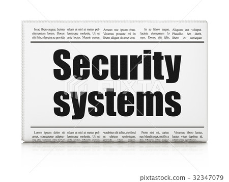 Security concept: newspaper headline Security 32347079