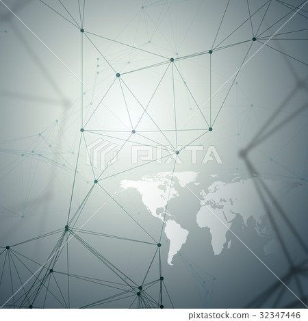 Chemistry pattern, white world map, connecting Chemistry pattern, white world map, connecting 32347446
