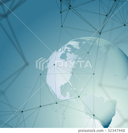 Abstract futuristic network shapes. High tech Abstract futuristic network shapes. High tech 32347448