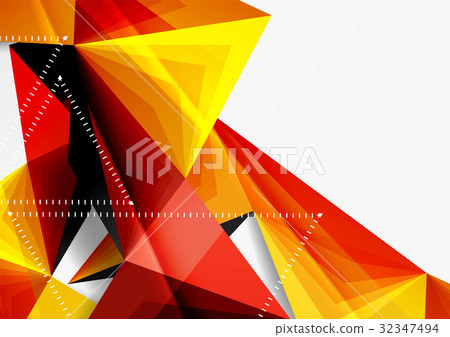 Vector low poly style 3d triangle line Vector low poly style 3d triangle line 32347494