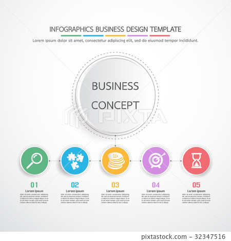 Vector Infographic Template Business Concept - Stock Illustration ...