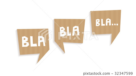 Speech bubbles with words Bla bla bla 32347599