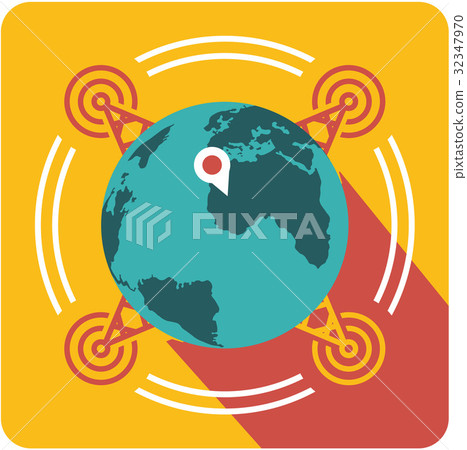 Icon broadcasting worldwide Icon broadcasting worldwide 32347970