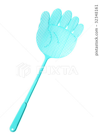 Blue Flyswatter isolated on white background Blue Flyswatter isolated on white background 32348161