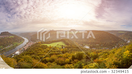 The valley of the river Elbe. Nature  32349415