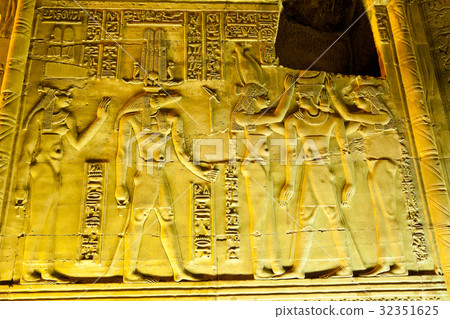 Stone carving on the wall at Sobek Temple Stone carving on the wall at Sobek Temple 32351625