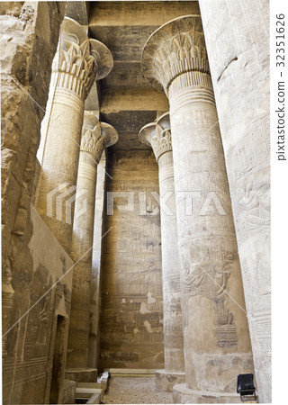 Column in the main hall at the temple of Esna 32351626