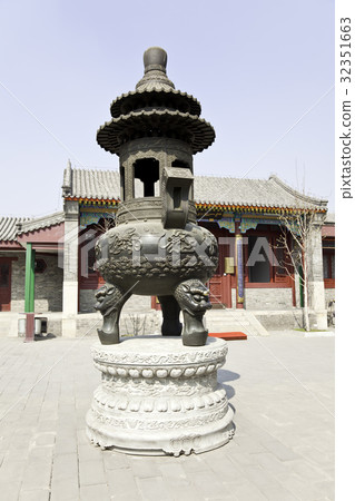 Copper censer in chinese temple Copper censer in chinese temple 32351663