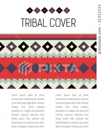Tribal ethic colorful brochure flyer 32352333