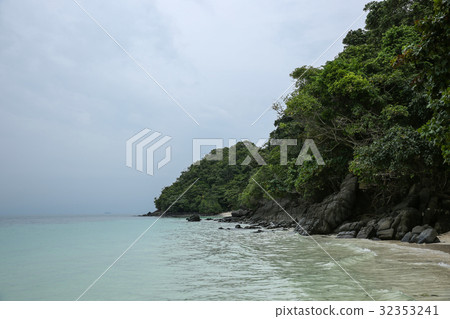 Sandy yellow beach. Sandy yellow beach. 32353241