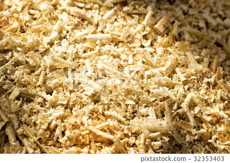 Wooden sawdust texture. Close-up view Nature 32353403