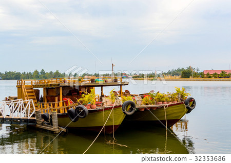 Two Boats in river Two Boats in river 32353686