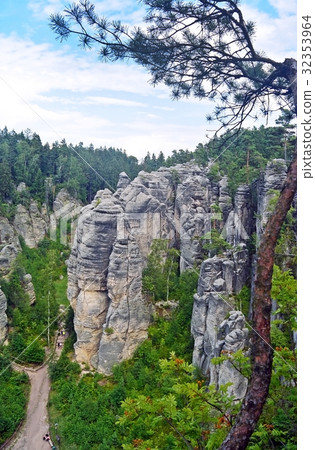 prachov rock towers formation in Czech republic. 32353964