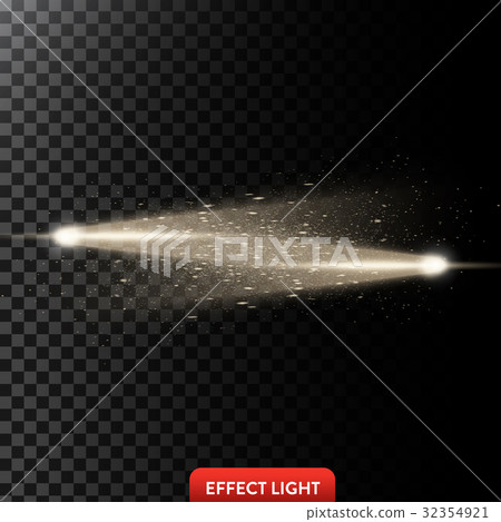 Vector illustration of a two golden light rays Vector illustration of a two golden light rays 32354921