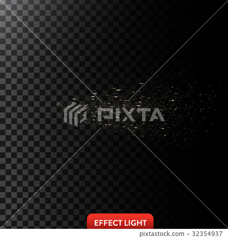 Vector illustration of a golden light ray with Vector illustration of a golden light ray with 32354937