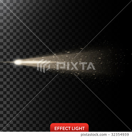 Vector illustration of a golden light ray with Vector illustration of a golden light ray with 32354939