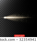 Vector illustration of a golden light ray with 32354941