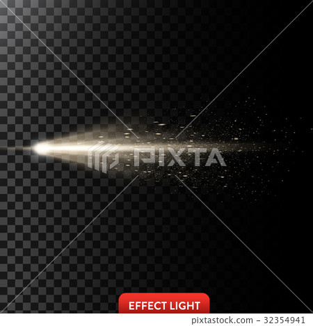 Vector illustration of a golden light ray with Vector illustration of a golden light ray with 32354941