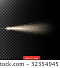 Vector illustration of a golden light ray with 32354945