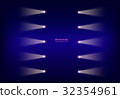 Vector abstract purple banner with neon spotlights 32354961