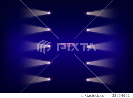 Vector abstract purple banner with neon spotlights 32354961