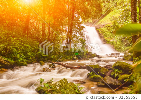 Huai Sai Lueang Waterfall with lens flare 32355553