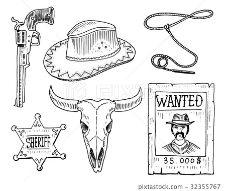 Wild west, rodeo show, cowboy or indians with Wild west, rodeo show, cowboy or indians with 32355767