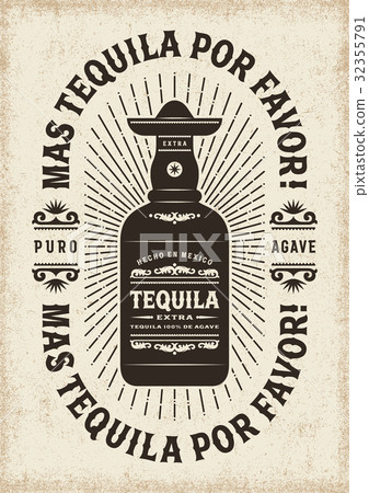 Vintage Mas Tequila Por Favor Typography Vintage Mas Tequila Por Favor Typography 32355791