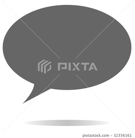 gray speech bubble icon on white background. 32356161
