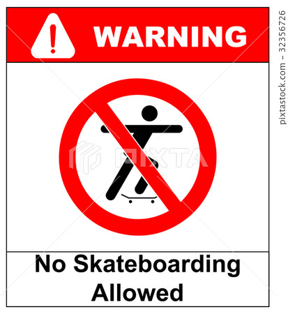 vector illustration of a no skateboarding allowed 32356726