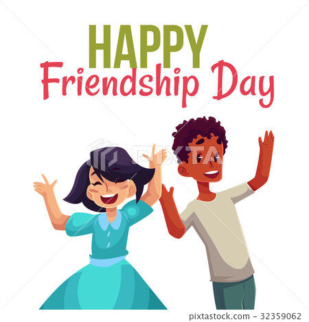 Happy friendship day greeting card 32359062