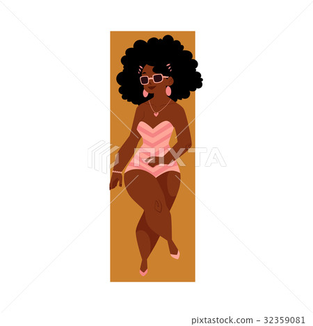 Black, African American plump, curvy woman, girl Black, African American plump, curvy woman, girl 32359081