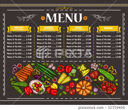 Vector illustration of a vegetarian restaurant Vector illustration of a vegetarian restaurant 32359400