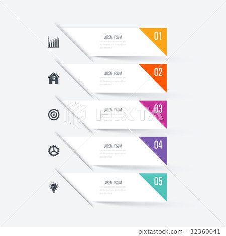Vector illustration infographic five options Vector illustration infographic five options 32360041