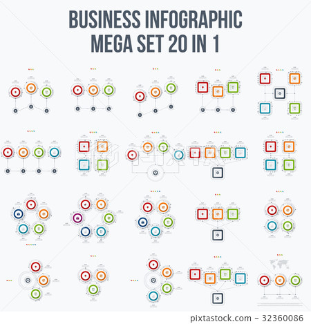 Set with infographics Set with infographics 32360086