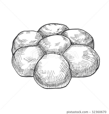 Fresh buns isolated on white background. Fresh buns isolated on white background. 32360670
