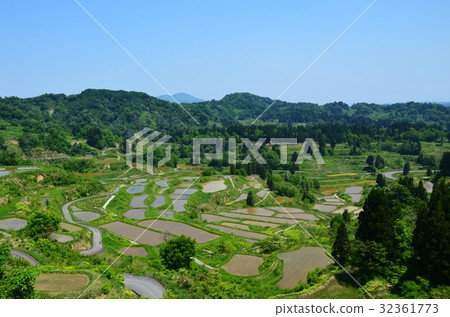 Rice terrace of Tokamachi Matsushiro Star Pass where we celebrated the rice planting season Rice terrace of Tokamachi Matsushiro Star Pass where we celebrated the rice planting season 32361773