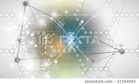 dna and medical and technology molecule background 32364093