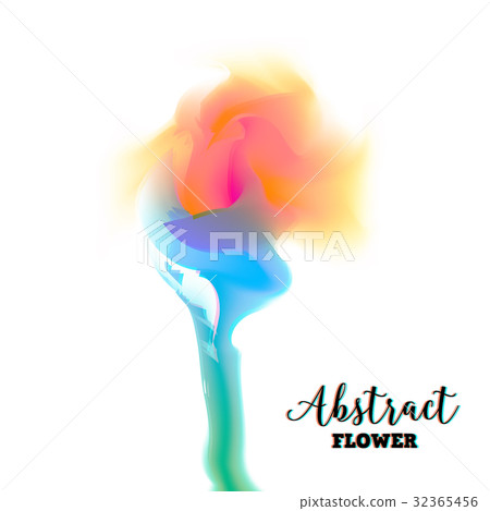 Abstract glitch flower with distorted petal 32365456
