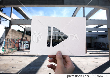 Pause icon multimedia entertainment perforated paper Pause icon multimedia entertainment perforated paper 32366233