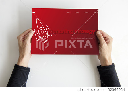 Hands holding network graphic overlay banner 32366934