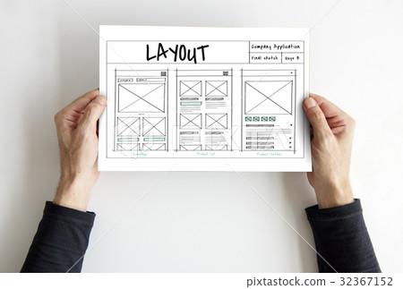 Website template sketch layout idea Website template sketch layout idea 32367152