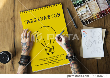 Bulb Sign Idea Symbol Word 32368208