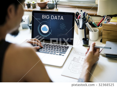 Cloud Network Online Storage Database Server Graphic 32368525