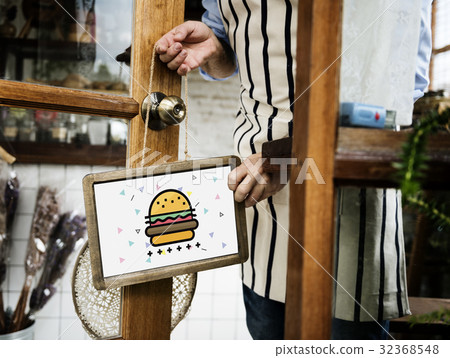 Illustration of Hamburger Fast Food Cuisine Menu Recipe 32368548