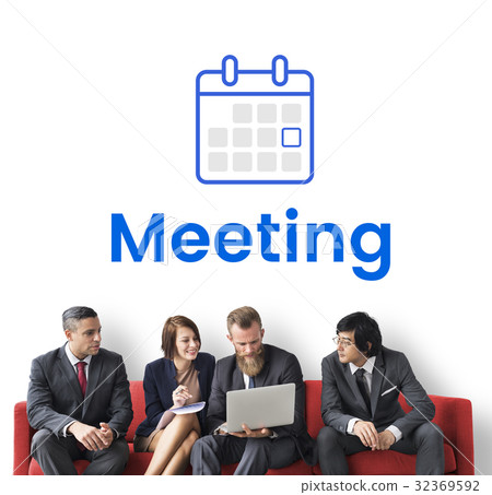 People planning with illustration of personal organizer calendar 32369592