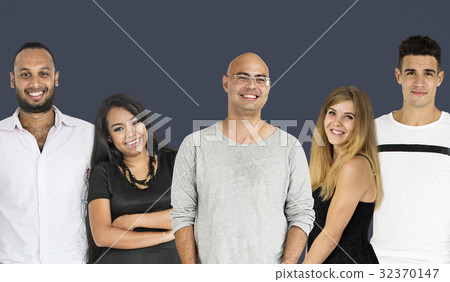 Group of Diversity People Together Set Studio Isolated 32370147