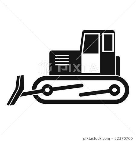 Bulldozer icon simple Bulldozer icon simple 32370700