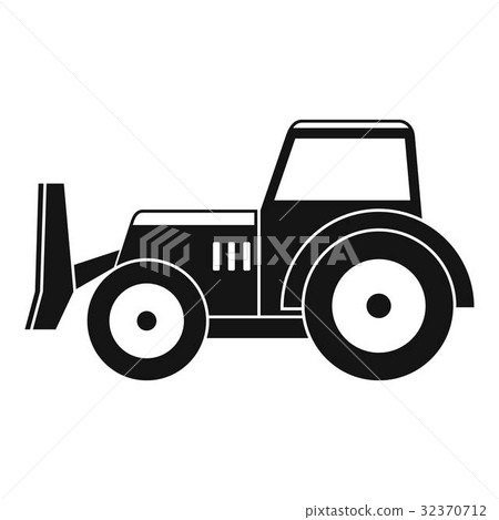 Skid steer loader icon simple Skid steer loader icon simple 32370712